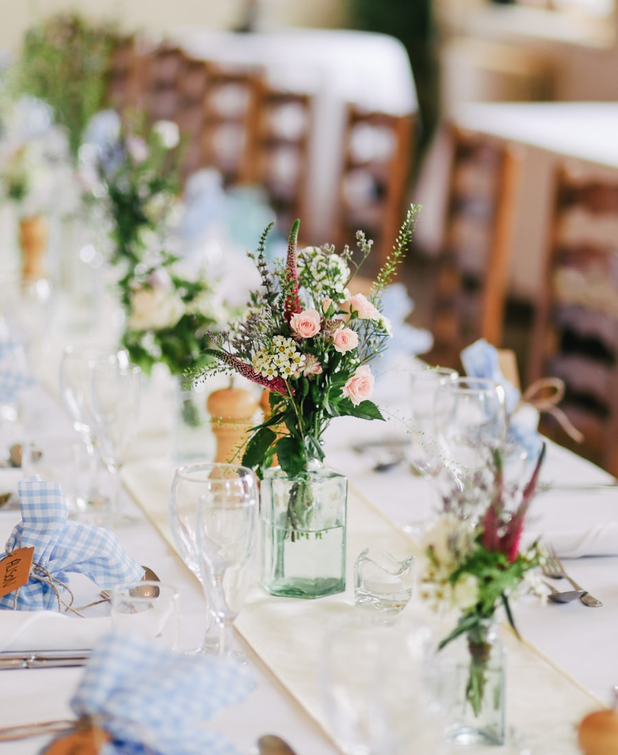 Wedding reception table